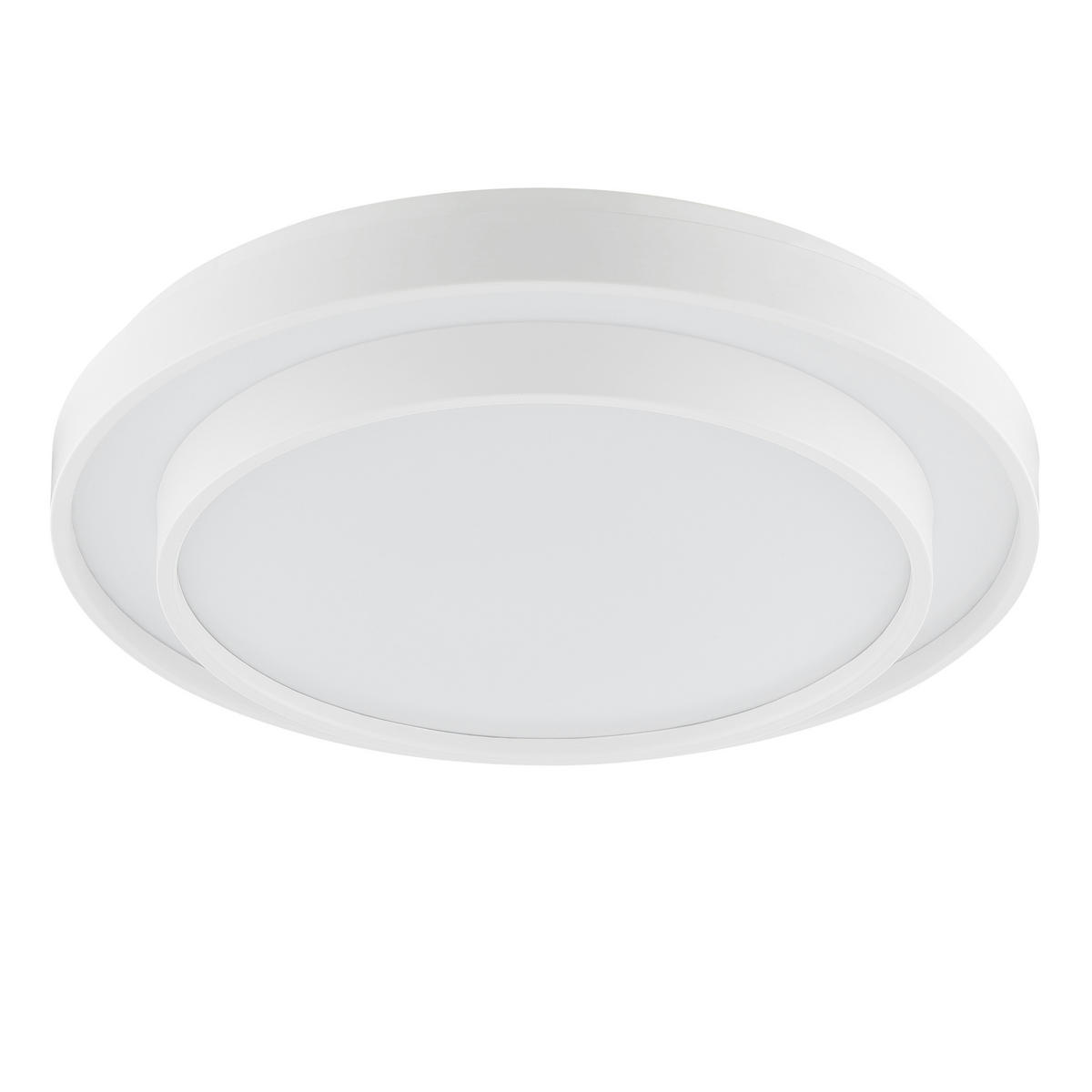 LED DECKENLEUCHTE Faruz Weiß 37,3/37,3/8,5 cm - Weiß, Metall (37.3/37.3/8.5cm) - Brilliant