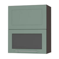 KÜCHENHÄNGESCHRANK Kvantum W8BS/60 Mint Matt / Lava Matt 60 / 32,5 / 72cm - Dunkelgrau/Mintgrün, Holz/Holzwerkstoff (60/72/32.5cm) - Feldmann-Wohnen