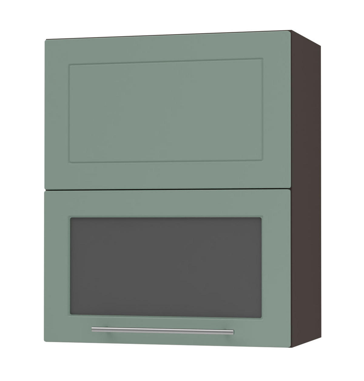 KÜCHENHÄNGESCHRANK Kvantum W8BS/60 Mint Matt / Lava Matt 60 / 32,5 / 72cm - Dunkelgrau/Mintgrün, Holz/Holzwerkstoff (60/72/32.5cm) - Feldmann-Wohnen