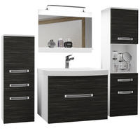 BADMÖBEL Badezimmer Königliches Ebenholz Matt - Braun, Holz (140/113/40cm) - B BELINI GROUP