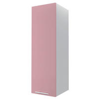 HÄNGESCHRANK Brerra Front hellrosa Hochglanz / Korpus grau 30 / 33 / 96cm - Altrosa/Grau, Holz/Holzwerkstoff (30/96/33cm) - Feldmann-Wohnen