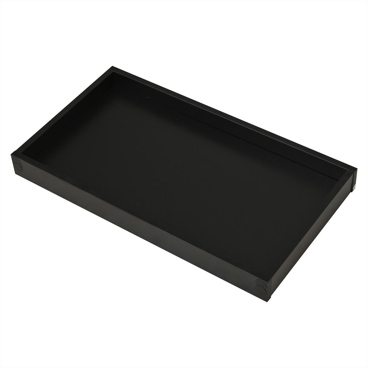 COUCHTISCH in Schwarz Hochglanz-Couchtisch mit 2 Schubladen und LED-Licht für Wohnzimmer, B90/T45/H35.5cm - Schwarz, Glas/Holzwerkstoff (45/90/35.5cm) - STILVORA