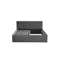 POLSTERBETT Athena Anthrazit 120 x 200 x 32 cm Stauraum ohne hydraulische Funktion Mit hochwertiger Matratze H2 (bis 100 kg) und Lattenrost - Anthrazit, Holz (120/200cm) - Halmon Schlafkomfort Betten 