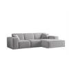 ECKSOFA Ottom Celes Premium Opera Velvet - Hellgrau, Holzwerkstoff/Textil (266/165cm) - Fun Möbel