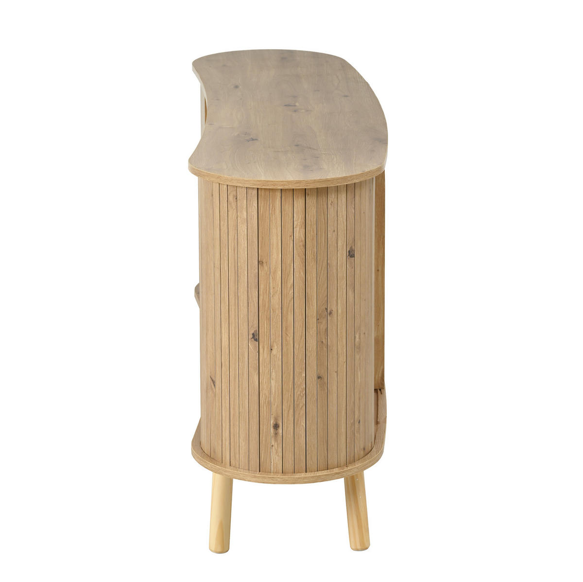 SIDEBOARD 150/36,5/75 cm Natur aus MDF mit Schiebetüren und Schubladen - Naturfarben, Holzwerkstoff (36.5/75/150cm) - OKWISH