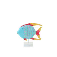 DEKOOBJEKT FISCH OMI - Multicolor, Holz (12.5/30/37cm) - J-Line