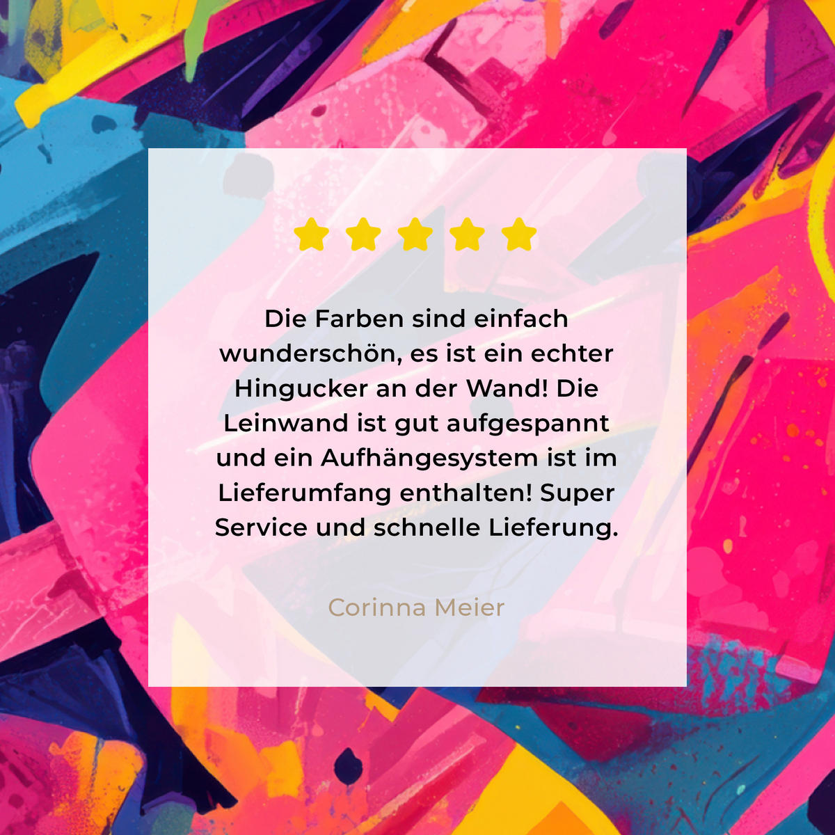 LEINWANDBILD Abstrakt - Formen - Farbenfroh Deko Groß 90x90 cm - Magenta, Textil (90/90cm) - MuchoWow