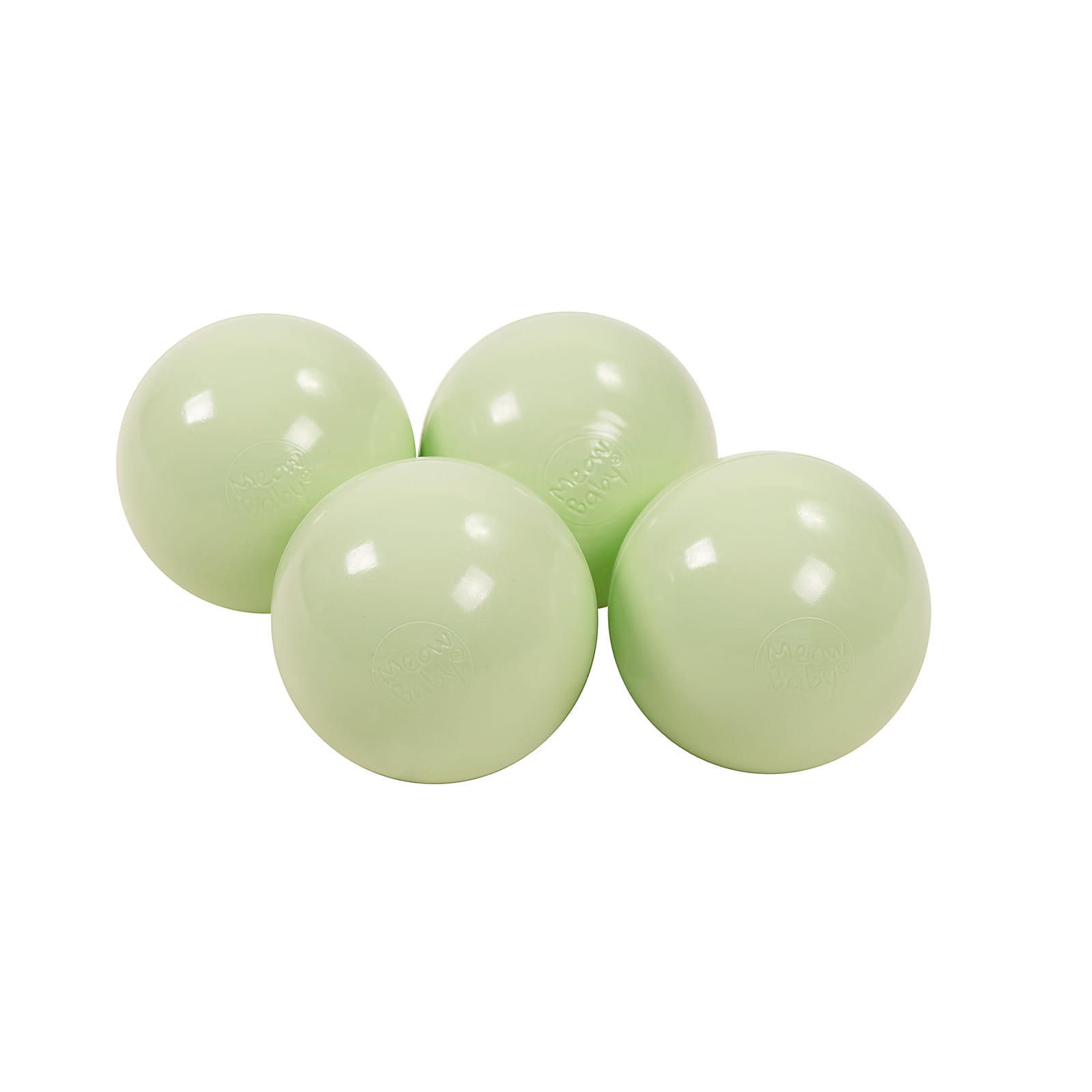 BÄLLE für Bällebad, Kinder Spielbälle, Plastikbälle 50 pcs.: Hellgrün - Hellgrün, Textil (7/7/7cm) - MeowBaby