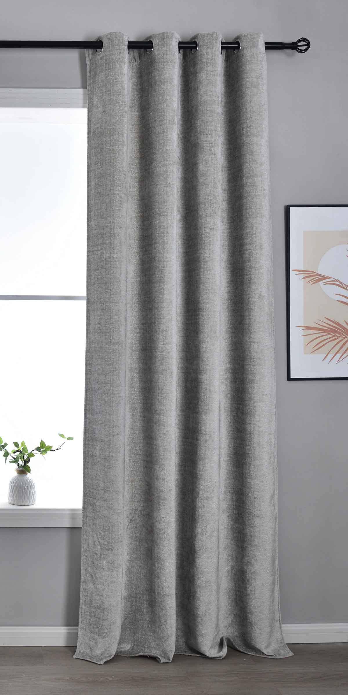 VORHANG NÜRNBERG HxB 245x135 cm Grau - Grau, Textil (135/245/245cm) - Gardinenbox