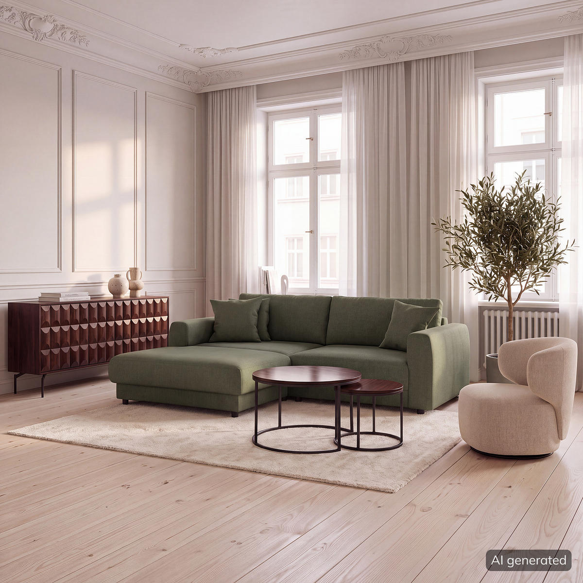 ECKSOFA mit Longchair - Schwarz/Grau, Holz/Kunststoff (238/183cm) - home24