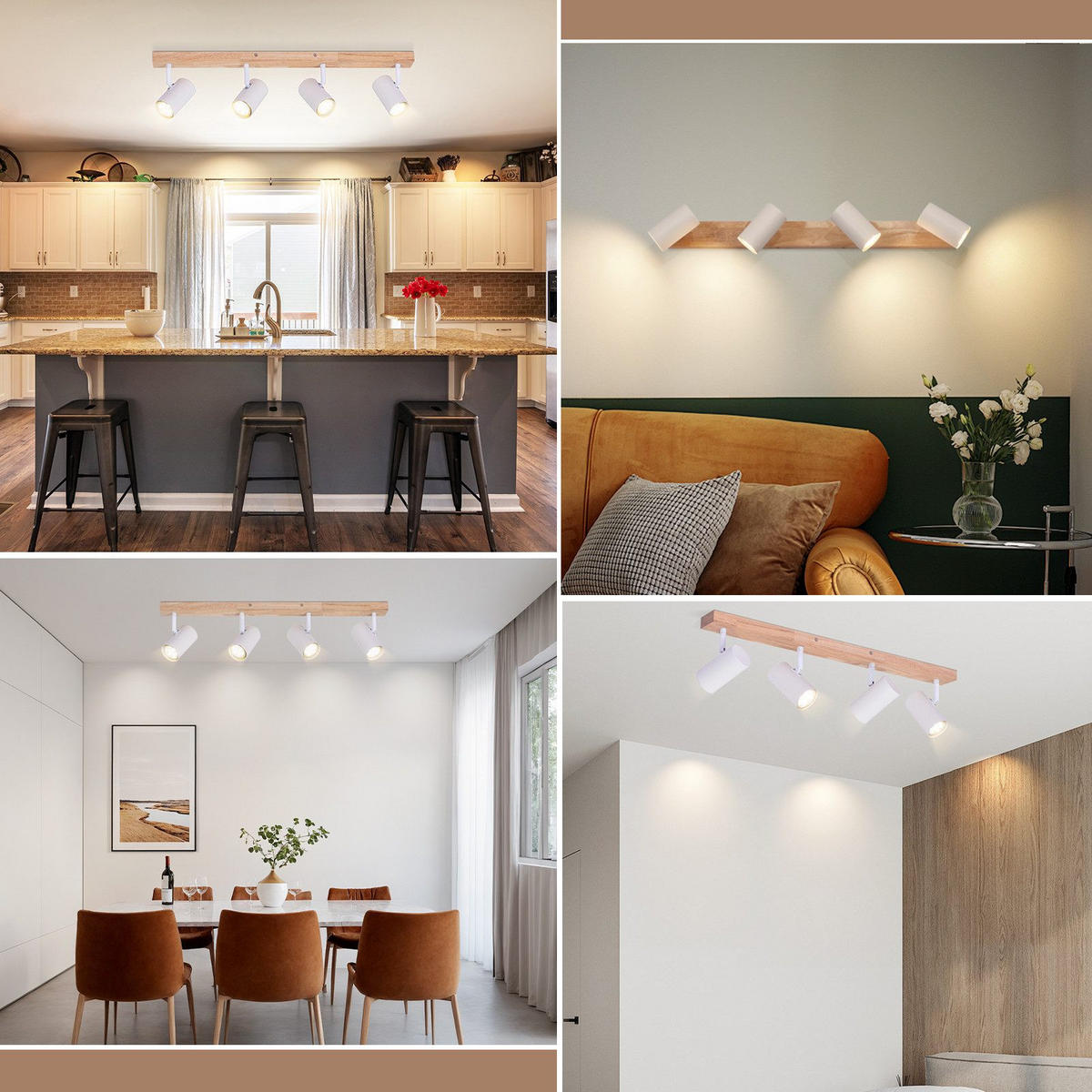 STRAHLER Koblenz 4-flammig 60/10.5/14.5 cm - Braun, Metall (60/10.5/14.5cm) - Nettlife