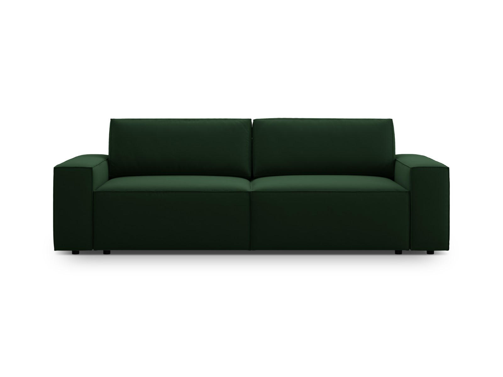 SOFA ausklappbar mit Bettkasten Jodie aus Samt flaschengrün 3 Sitzplätze - Dunkelgrün, Textil (107/86/247cm) - Micadoni