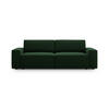 SOFA ausklappbar mit Bettkasten Jodie aus Samt flaschengrün 3 Sitzplätze - Dunkelgrün, Textil (107/86/247cm) - Micadoni