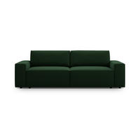 SOFA ausklappbar mit Bettkasten Jodie aus Samt flaschengrün 3 Sitzplätze - Dunkelgrün, Textil (107/86/247cm) - Micadoni