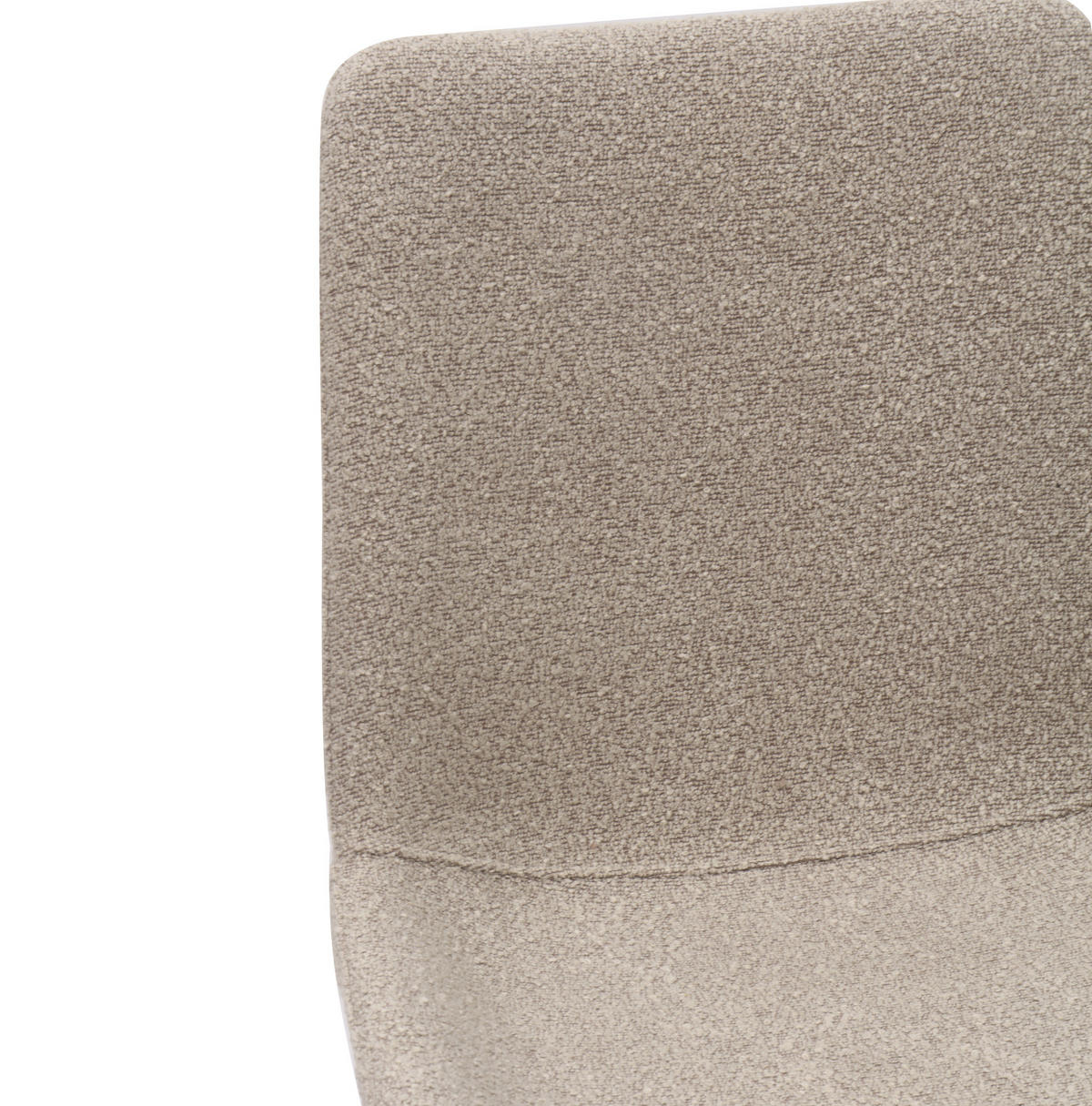 ESSZIMMERSTÜHLE 2er-Set drehbar Stoff Metall Khaki - Braun, Metall (59/90/54cm) - Meubliv