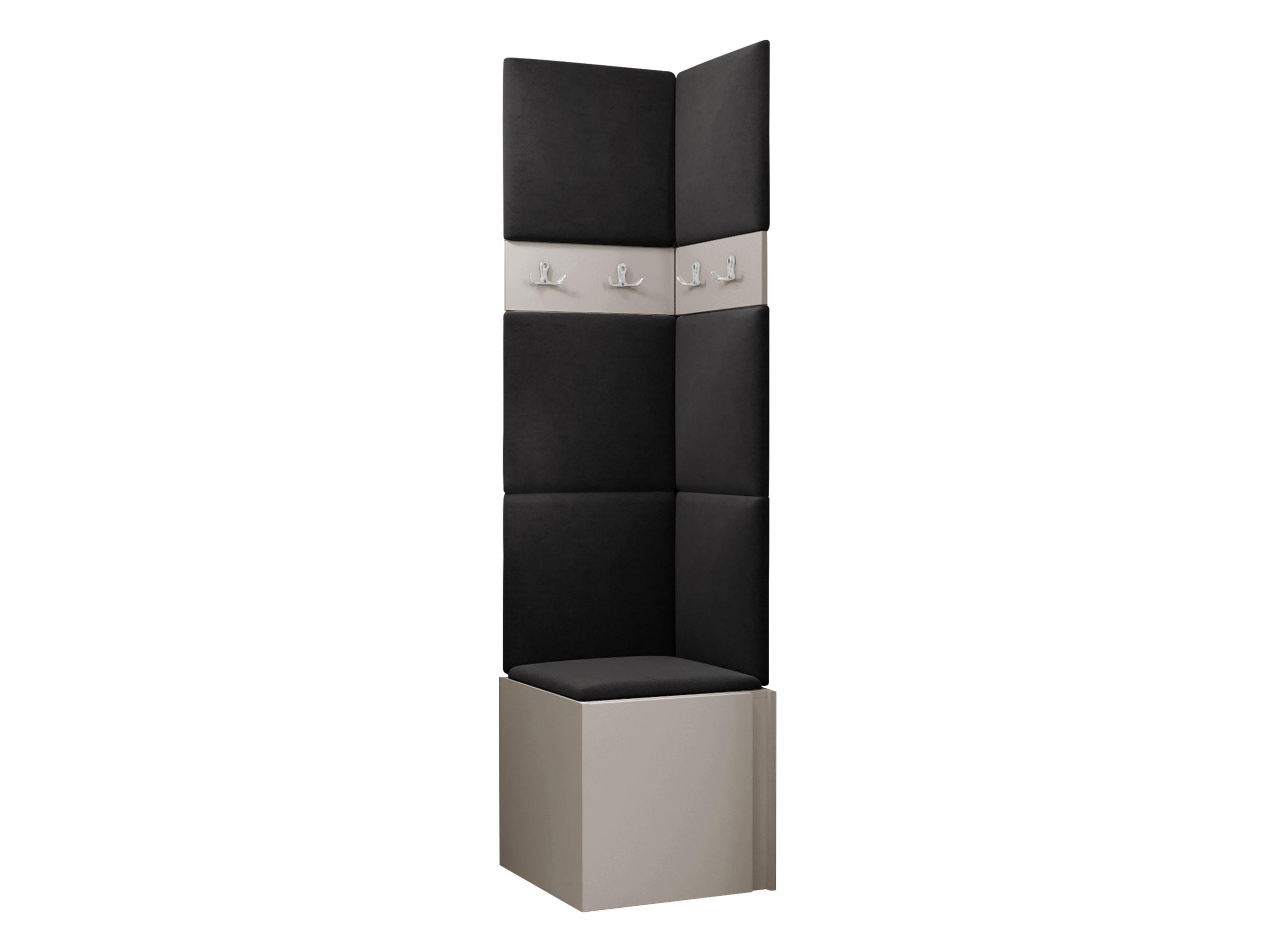 GARDEROBEN-SET Orion XXI - Kaschmir/Anthrazit, Holzwerkstoff/Kunststoff (42/186/46cm) - MIRJAN24