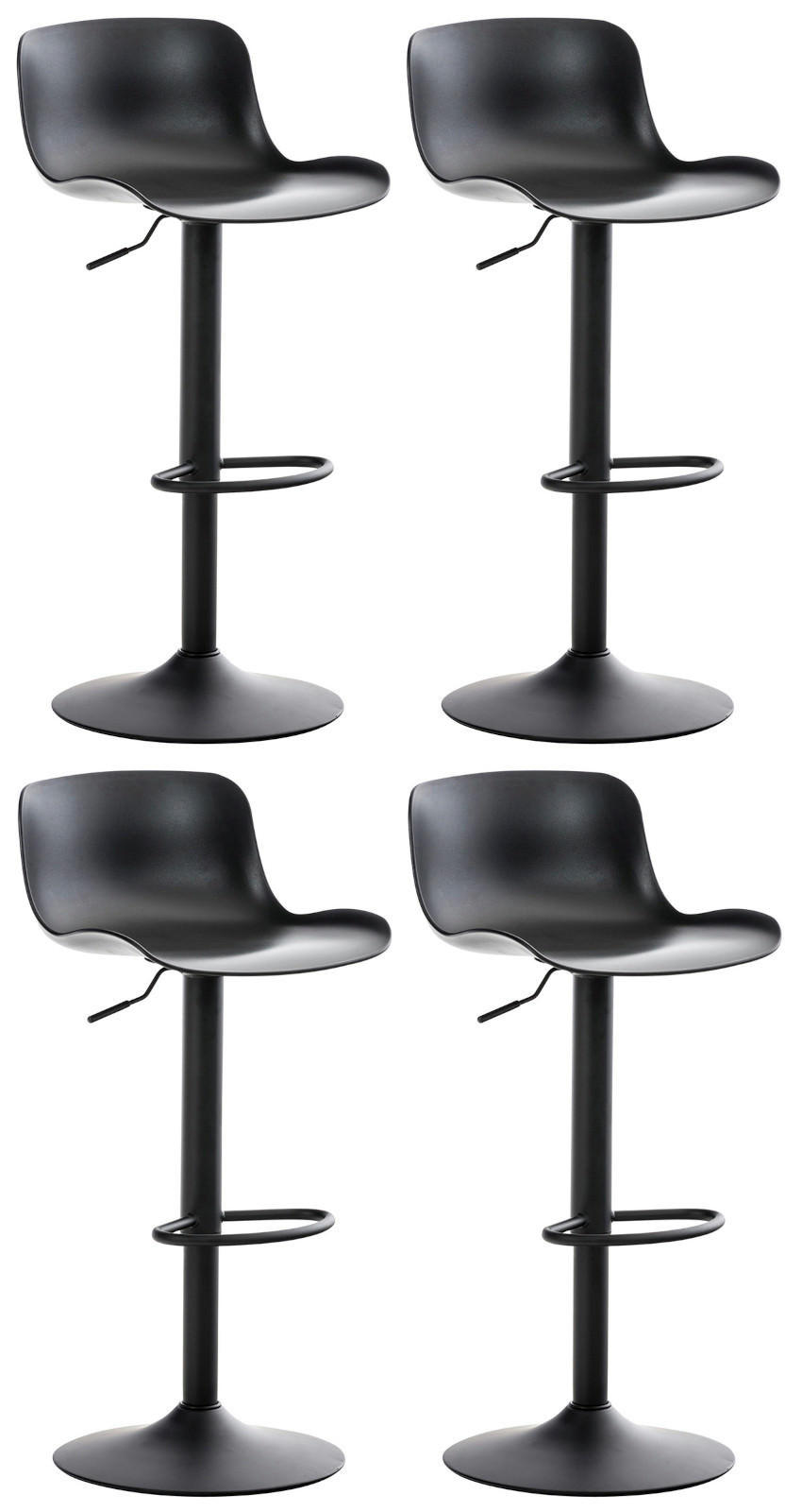 Deluke Barhocker Schwarz 44x81x44 cm