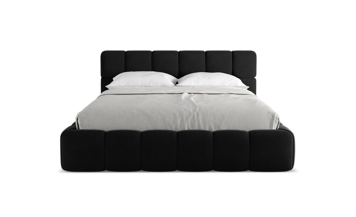 POLSTERBETT mit Bettkasten und Lattenrost 180x228 Schwarz - Schwarz, Kunststoff/Textil (160/200cm) - Makamii