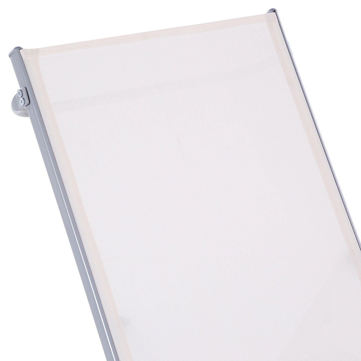 GARTENLIEGE Weiß Noli - Weiß, Metall (53/32/154cm) - Beliani