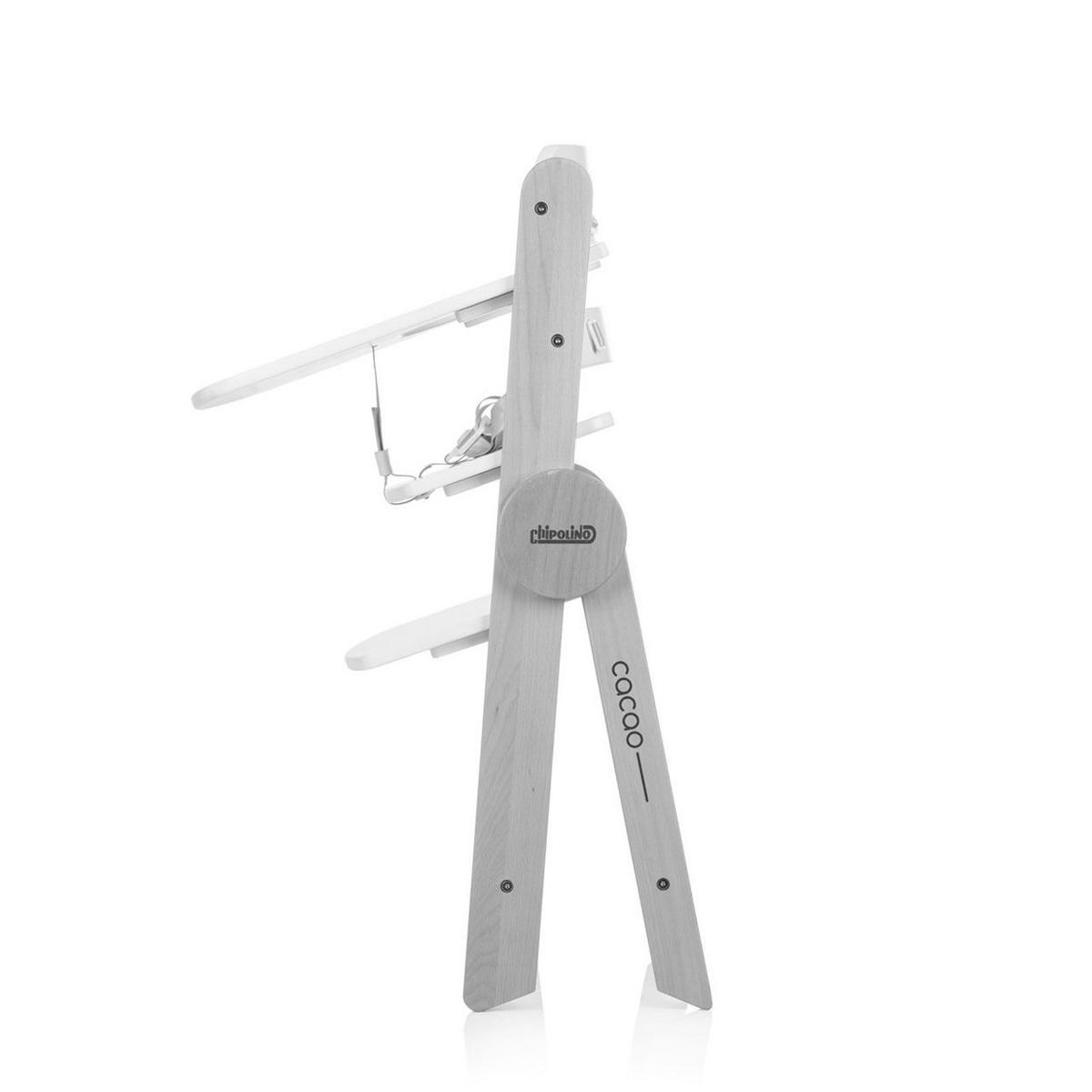 HOCHSTUHL Cacao Holz grau Treppenstuhl, Beinstütze, klappbar, Gurt - Grau, Holz (46/80/57cm) - Chipolino