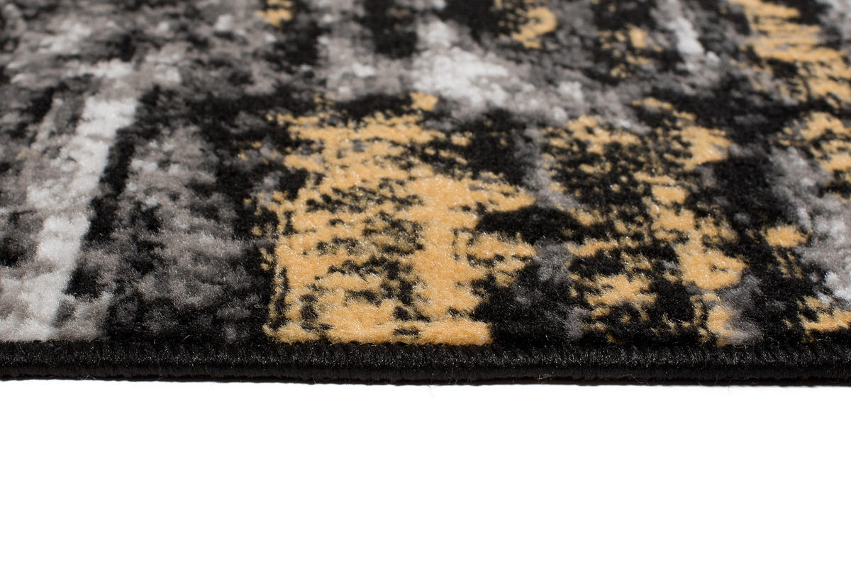 TEPPICH MAYA Schwarz Verwischt Streifen Meliert 200/300 cm - Schwarz, Textil (200/300cm) - Tapiso
