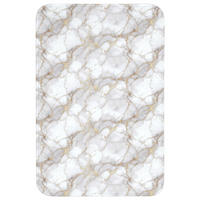 KÚPEĽŇOVÁ PREDLOŽKA Biela - zlatá - mramorová - sivá 60x90 cm - biela, textil/plast (60/90cm) - OnlyWow