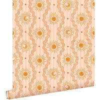 TAPETE Retro-Ornamente 50 x 900 cm - Orange, Papier (50/0.1cm) - ESTAhome