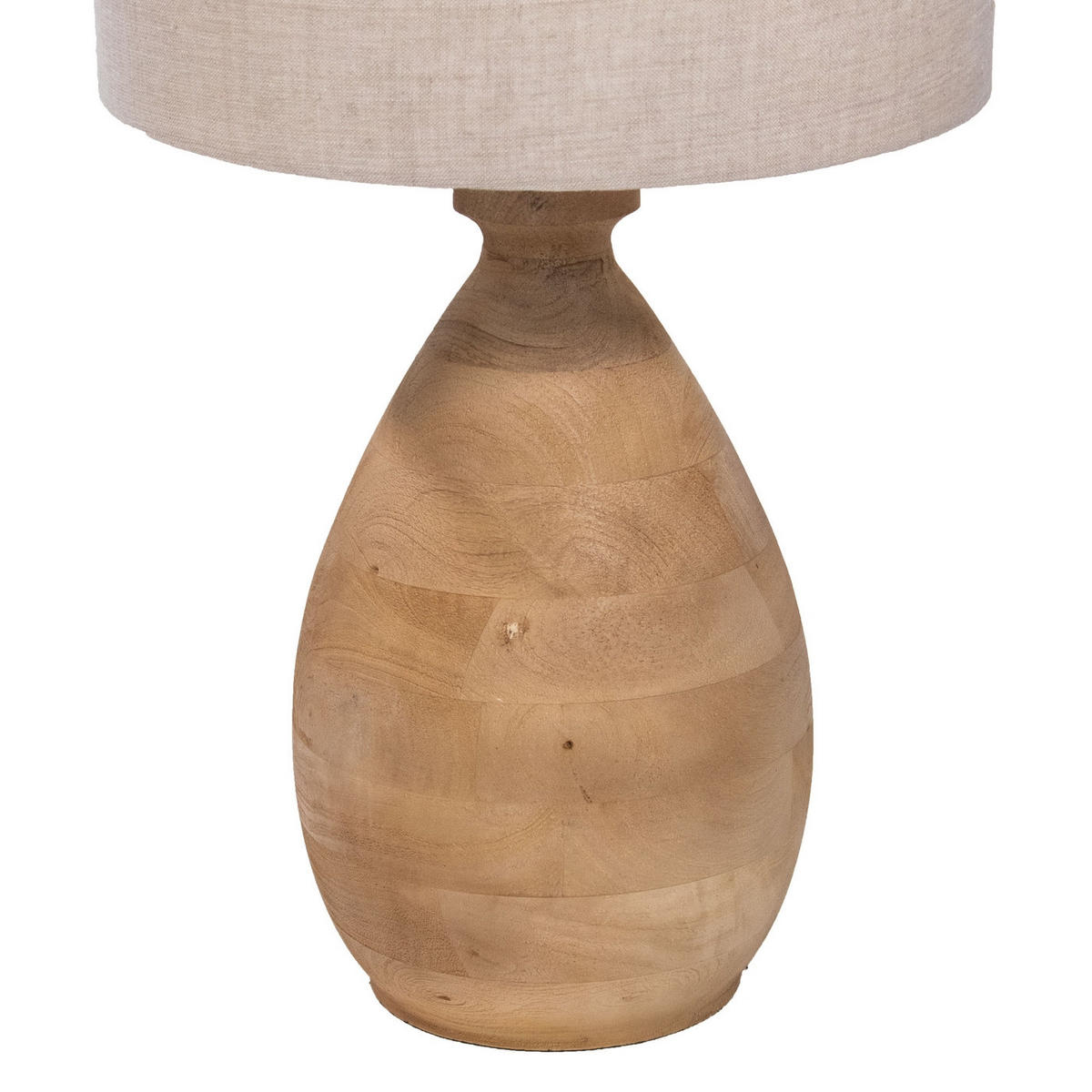 TISCHLAMPE aus Holz 35cm, natürlich - Braun, Holz (35/35/55cm) - Giga Meubel