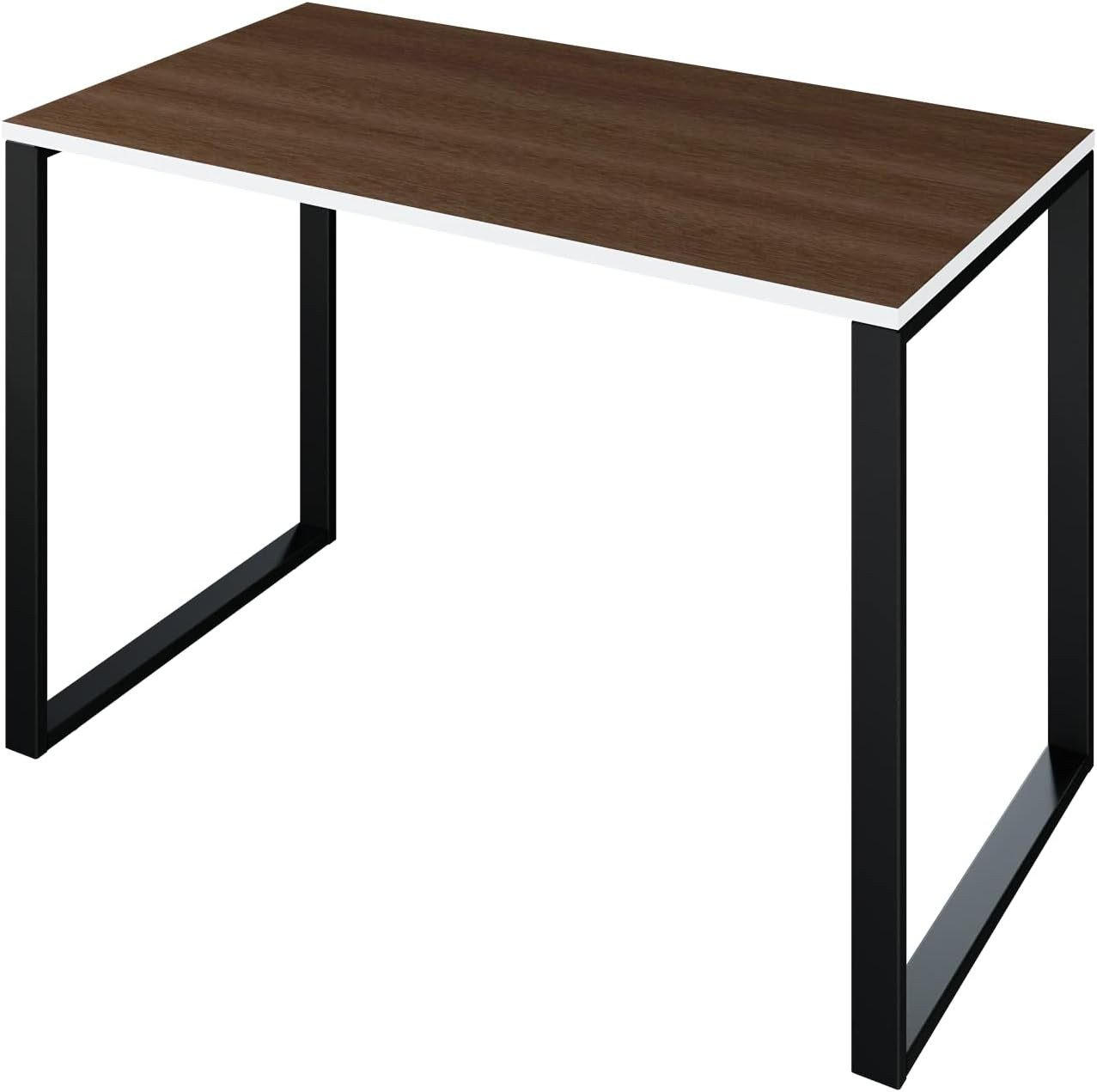 SCHREIBTISCH Fulda 110x60 cm – Schwarz mit Wengue Dekor - Schwarz, Holzwerkstoff (60/110/74cm) - Letti Moderni
