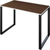 SCHREIBTISCH Fulda 110x60 cm – Schwarz mit Wengue Dekor - Schwarz, Holzwerkstoff (60/110/74cm) - Letti Moderni