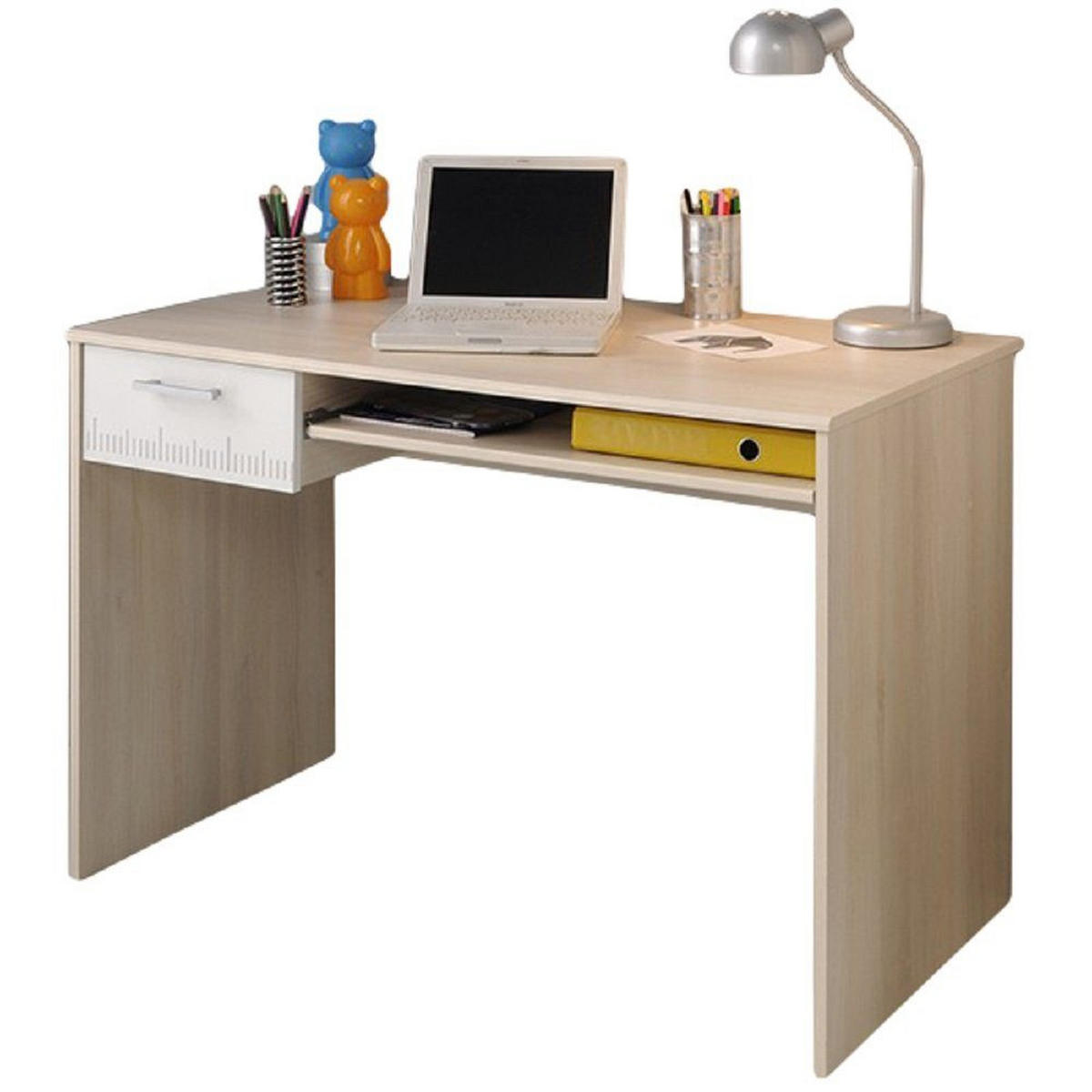 JUGENDZIMMER Charly 9 in Akazie und Weiß 6 teilig - Braun, Holzwerkstoff (120/200/80cm)