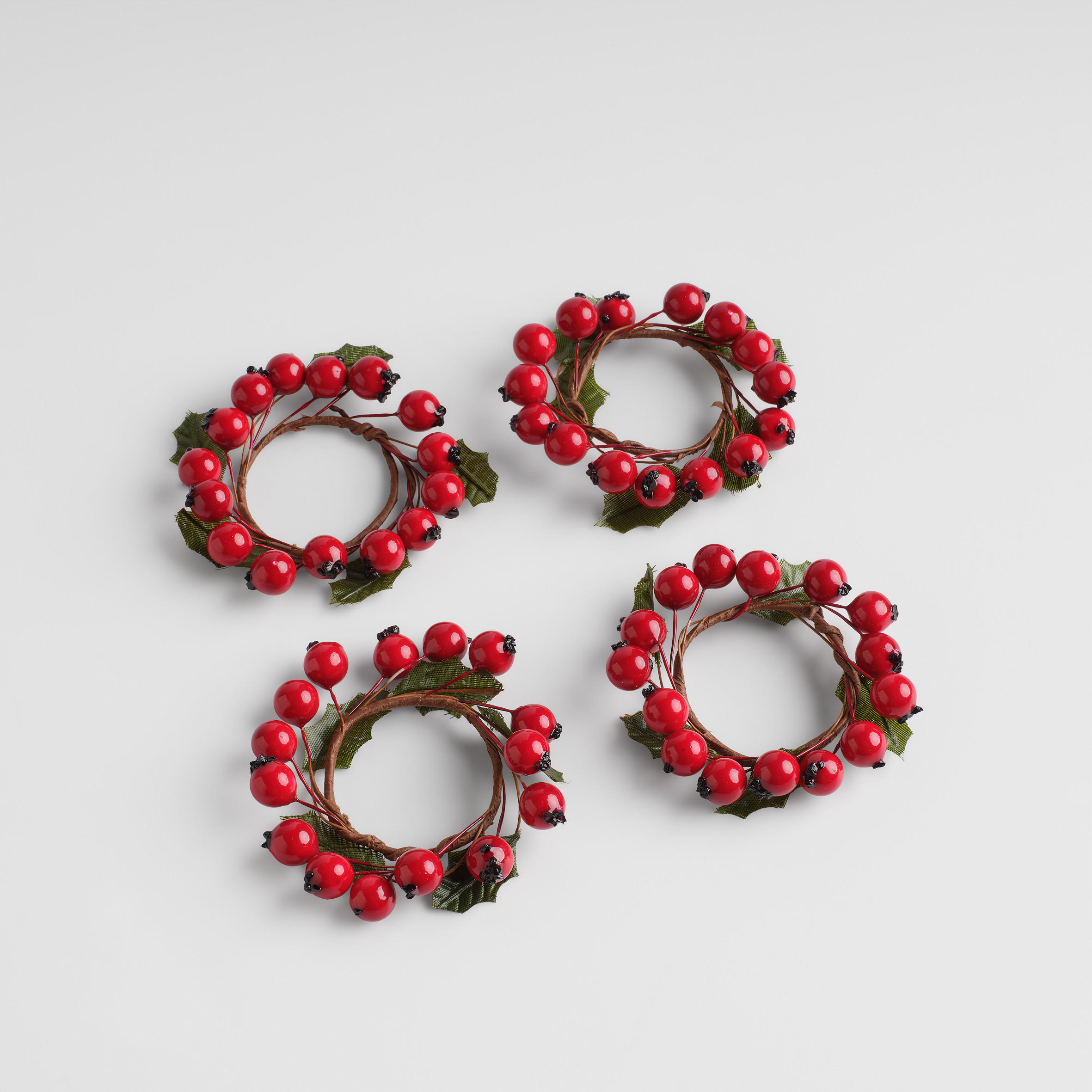 WEIHNACHTSKRANZ Serviettenring Inge, 12x7cm - Rot, Kunststoff (7/12/7cm) - home&you