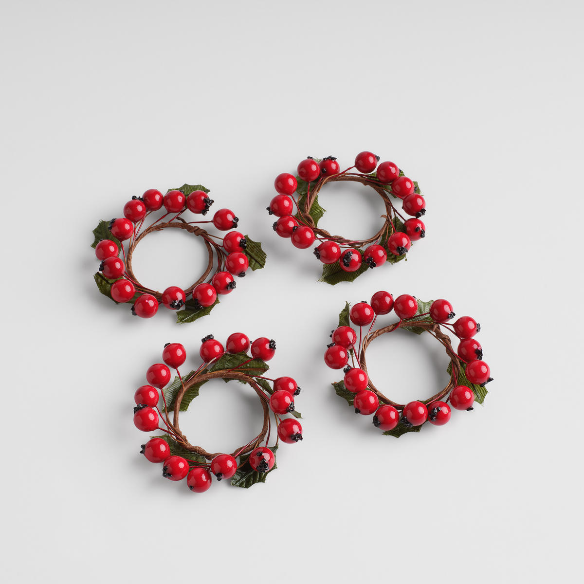 WEIHNACHTSKRANZ Serviettenring Inge, 12x7cm - Rot, Kunststoff (7/12/7cm) - home&you