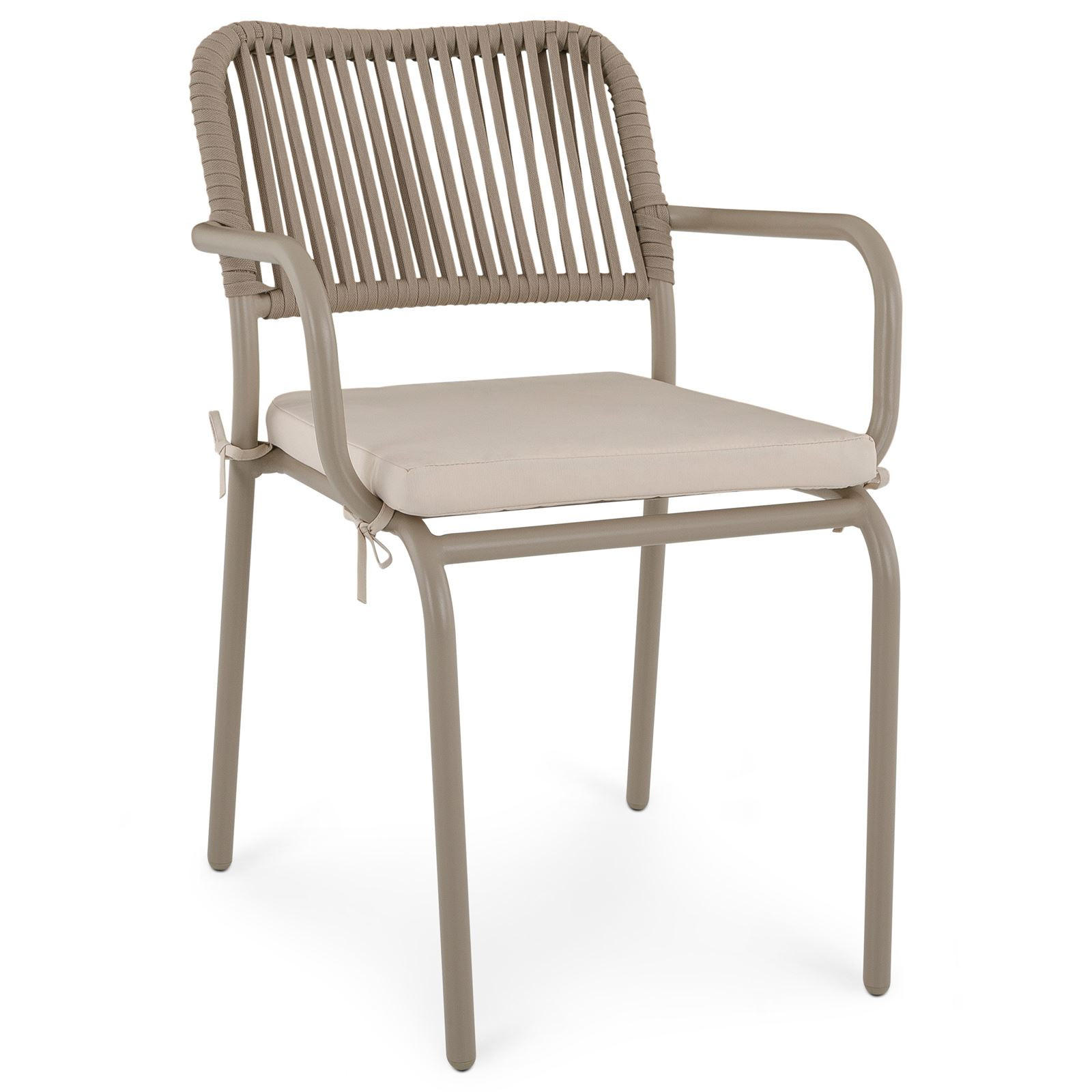 GARTENMÖBEL SET VOLONTE - Braun, Glas/Metall - IDIMEX