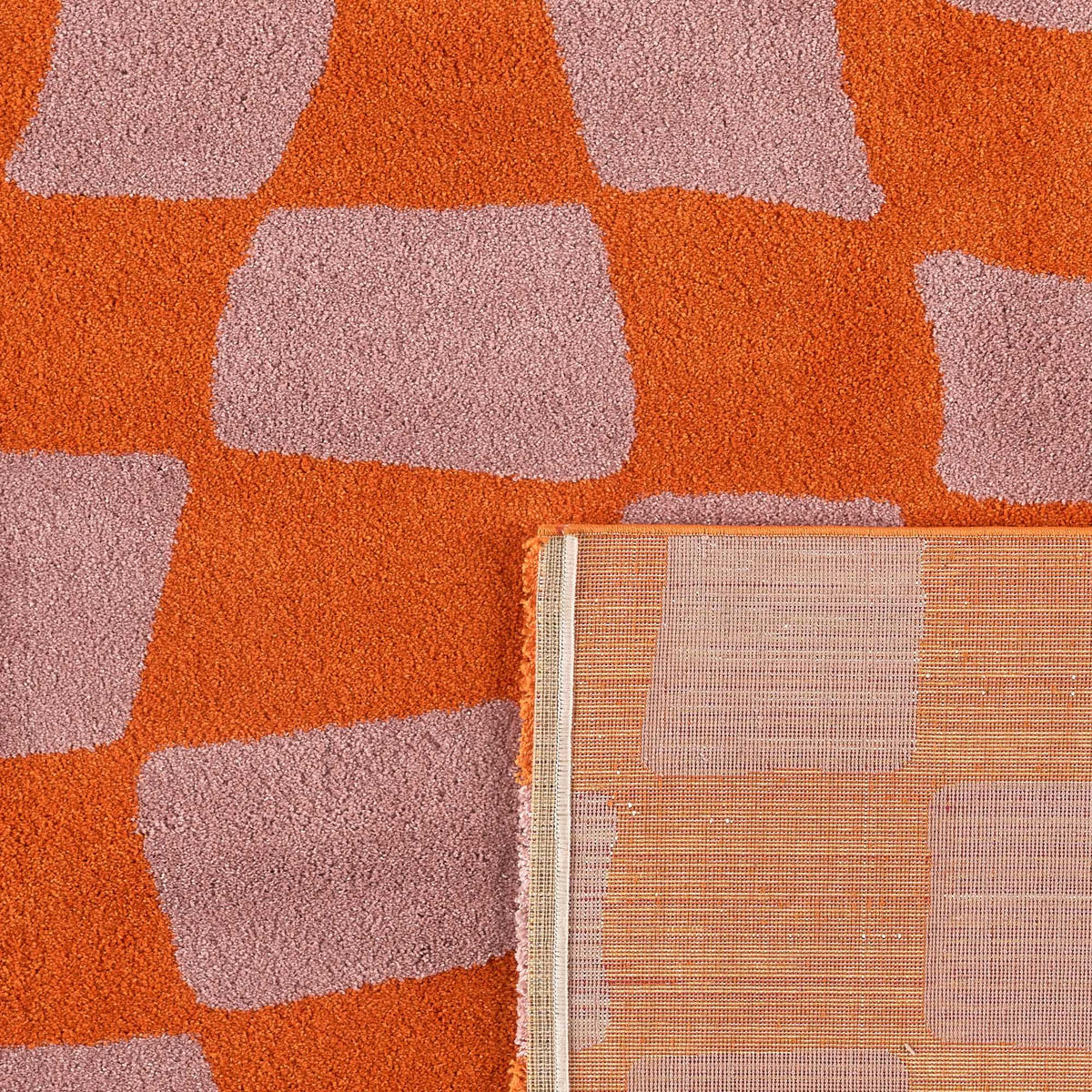 TEPPICH vintage karos orange Groovy 160x230 cm - Orange, Textil (160/230cm) - Nazar Rugs