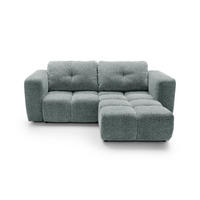 ECKSOFA ARTE 01 Grau Chenille mit Schlaffunktion - Grau, Holz (245/177cm) - MASSENO
