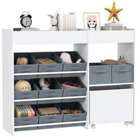 KINDERREGAL - Weiß, Holzwerkstoff/Kunststoff (30/80/105cm) - AIYAPLAY
