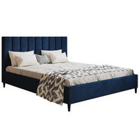 BETT Blau LUXO 2 Gepolstert Auf Hohen Beinen 180x200 cm - Dunkelblau, Textil (180/200cm) - Sepro Meble