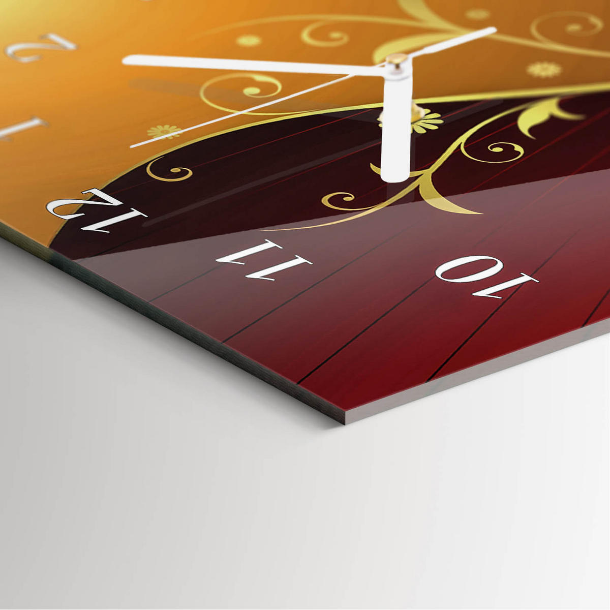WANDUHR 30x60 cm - Trauben für Wein - Rot, Glas (30/60/0.4cm) - TULUP