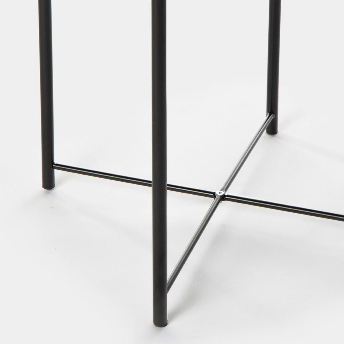 BEISTELLTISCH Maika Schwarz 42 cm x 52 cm - Schwarz, Metall (42/42/52cm)