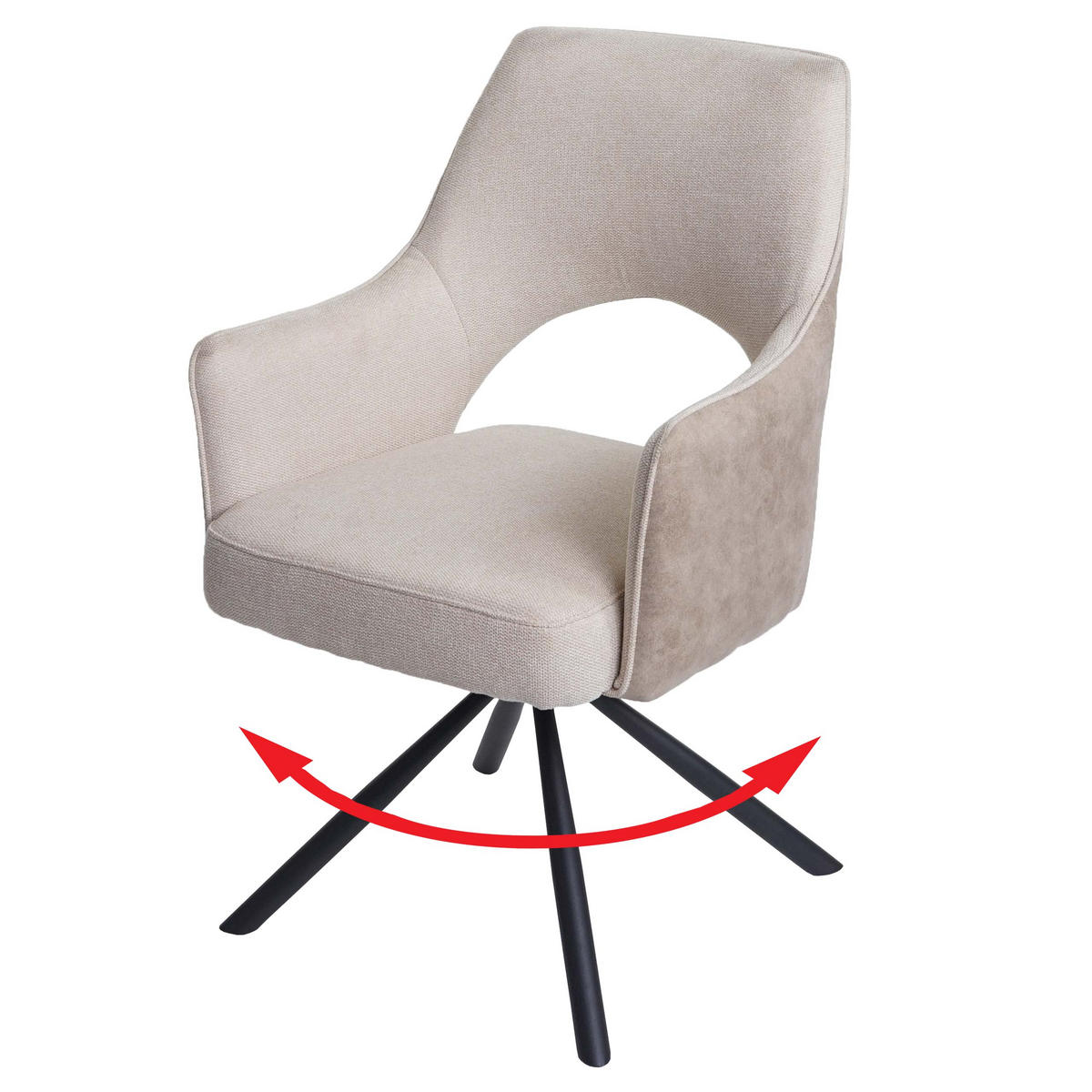 ESSZIMMERSTUHL K3 Cremeweiß - Weiß, Textil (57/89/52cm) - MCW