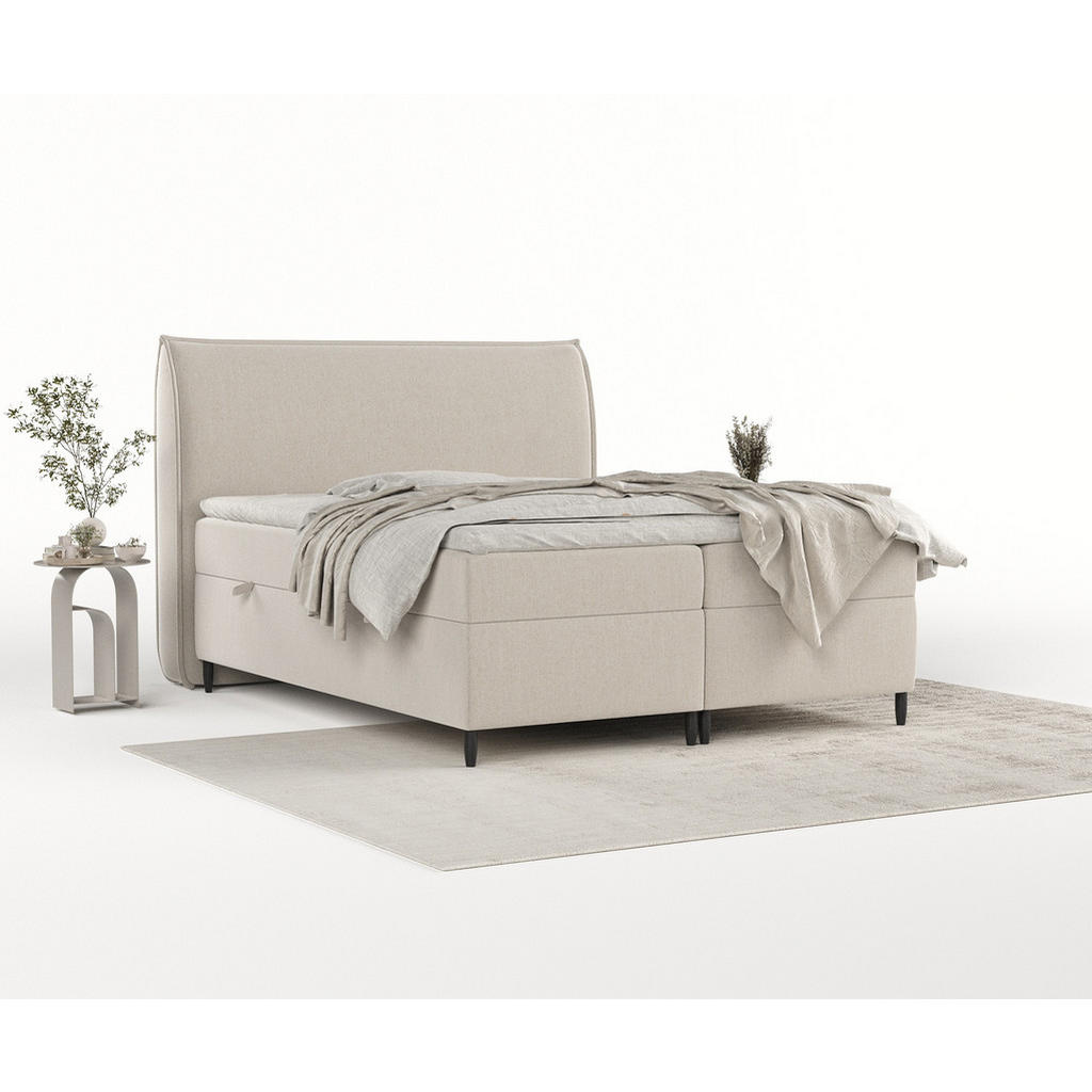 Thumbnail - Maison de Reve Boxbett, Beige, Textil, Buche, Kiefer, H4, Höhe ca. 19 cm, 140x200 cm, Oeko-Tex® Standard 100, FSC 100%, ...