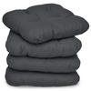STUHLKISSEN Lisa 40/40/8 cm Anthrazit 4tlg - Anthrazit, Textil (40/40cm) - Beautissu 