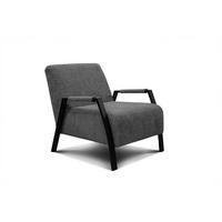 SESSEL KOBE, dunkelgrau - Dunkelgrau/Schwarz, Holz/Textil (72/76/90cm) - Courtois Laville