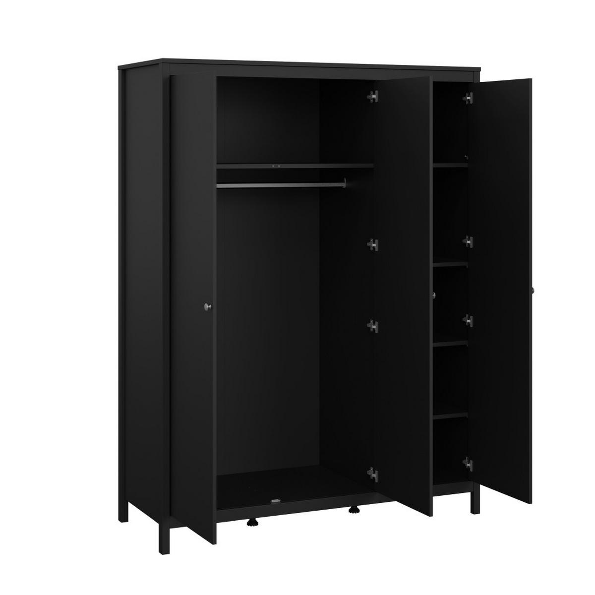 KLEIDERSCHRANK, Madrid, Schwarz, Metall, 150 x 59 x 199 cm - Schwarz, Metall (150/199/59cm) - ebuy24