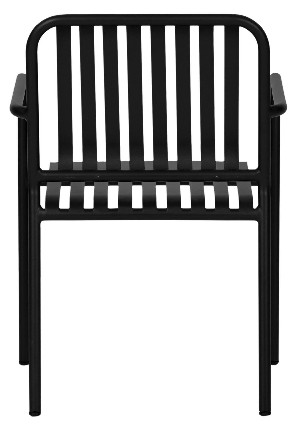 GARTENSTUHL 2er Set Schwarz - Schwarz, Holzwerkstoff (57/83/63cm) - ebuy24