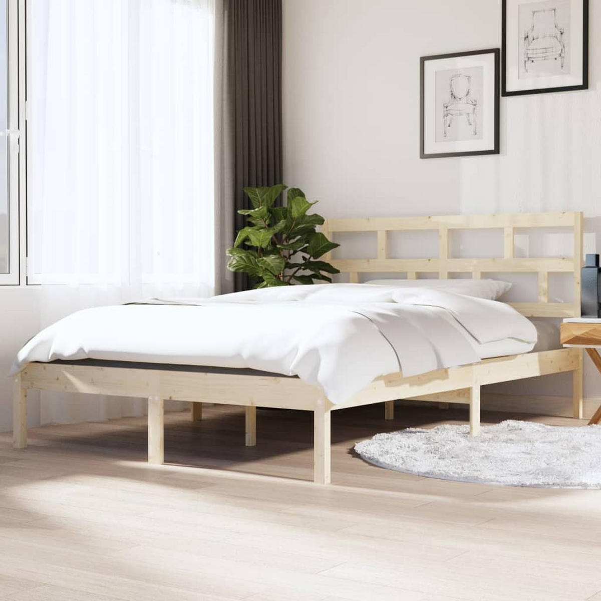 BETT Keen 126/195.5 cm - Braun, Holz (120/190cm) - Nettlife