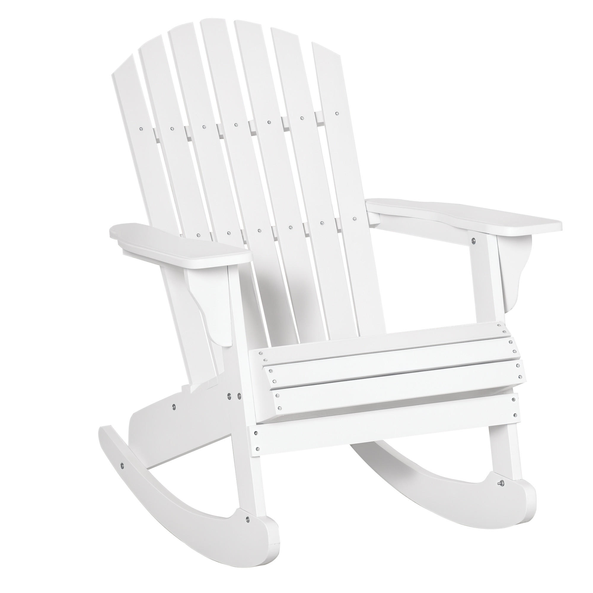 ADIRONDACK-GARTENSTUHL DE-08314 mit hoher, geneigter Rückenlehne Weiß - Weiß, Holz (94/97/77cm) - ComfortXL