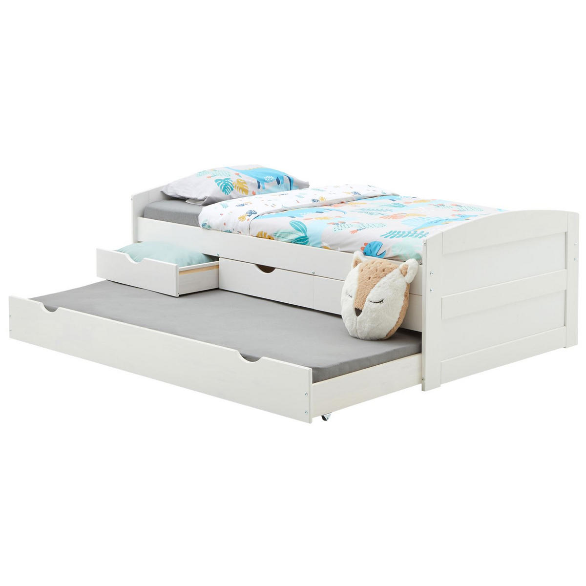 FUNKTIONSBETT JESSY 90X190 CM - Weiß, Holz (98/63/194cm) - IDIMEX