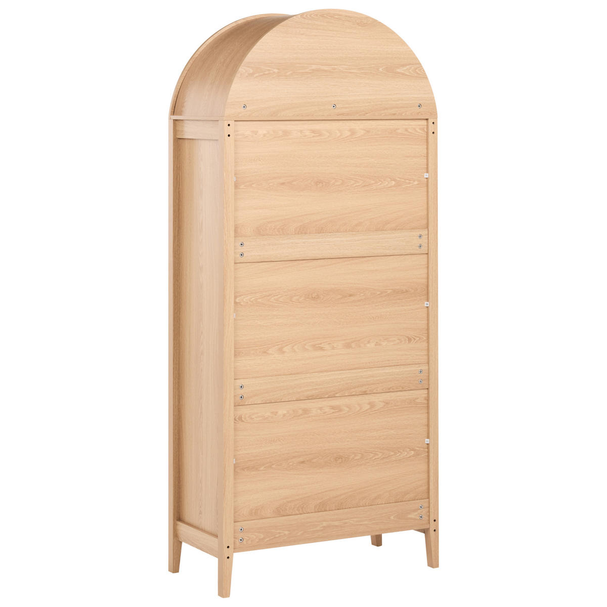 VITRINE mit Glastüren 78 cm Hellbraun Montreal - Hellbraun/Braun, Holzwerkstoff (78/180/39cm) - Beliani